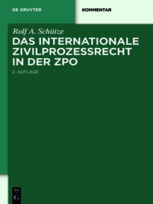cover image of Das internationale Zivilprozessrecht in der ZPO